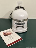 Toaster front view with manual