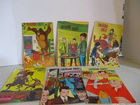 All six Treasure Chest comics laid out showing front covers