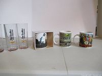 All six pieces arranged on table