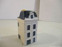 Front view of KLM Delft Blue miniature house #43