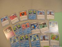 Full layout of all 17 cards in two rows