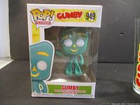 Front view of Funko Pop! Television Gumby #949 in sealed box