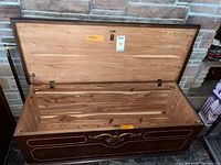 Chest open showing cedar interior and overall construction