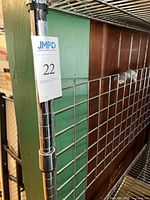 Close-up of corner post with Metro tag