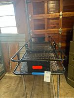 Overall view of Curt cargo carrier showing mesh platform and side rails