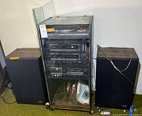 Full rack with components and speakers