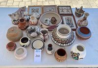 Overhead view of entire 22-piece lot arranged on table