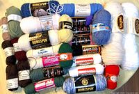 All 27 skeins laid out showing colours and labels