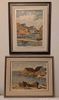 Both framed paintings, full view