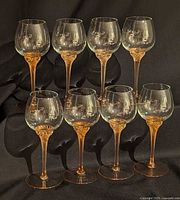 Group shot of all eight wine glasses