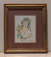 Full view of framed artwork showing mat, glass and frame