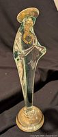 Full view of tall glass Madonna figurine