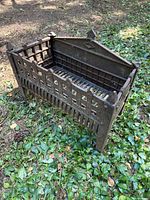 Overall view of cast iron firebox insert