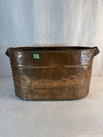 Copper firewood box 1 front view