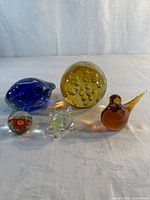 Group shot of all five glass items