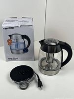 Kettle, power base, cord and retail box