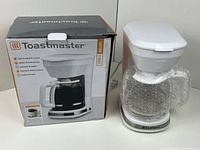 Coffee maker beside original Toastmaster box