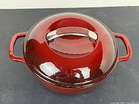 Top view of Dutch oven with lid in place