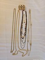 All jewellery items laid out flat