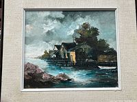 Full view of framed painting