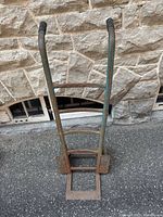 Full view of dolly front showing frame and handles