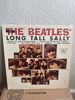 Front cover of Beatles "Long Tall Sally" LP showing title and photos