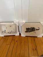 Both cat art panels with corner protectors