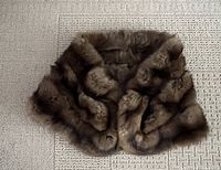 Full view of folded sable fur stole