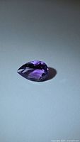 Pear-cut amethyst front angle
