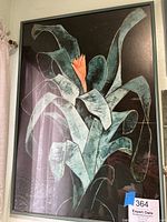 Front view of framed cactus artwork