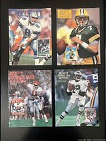 Front covers of four Beckett Football Card Magazine issues