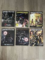 All six Game Informer issues laid out, showing covers