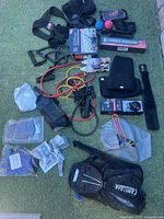 All items spread out on turf