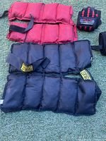 Full set showing both weight pairs and lifting straps