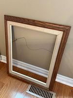Front view of wood frame