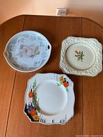 Front view of all three serving plates
