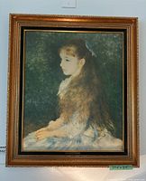 Framed reproduction print showing entire frame and mat