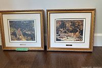 Both framed prints side by side showing frames and relative size