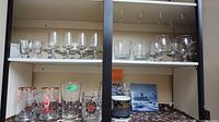 Cabinet showing all glassware groups and tiles