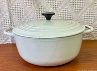 Profile of Dutch oven with lid on