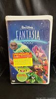 Front view showing Fantasia 2000 artwork, stickers, shrink wrap