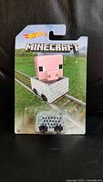 Front of sealed Hot Wheels Minecraft Minecart blister card
