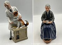 Both Royal Doulton figurines side by side