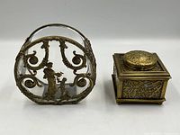 Front view of both items showing shapes and materials