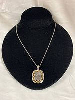 Full view of necklace on display form