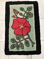 Straight overhead view of rug front