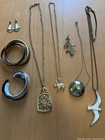 Group view of all jewelry pieces laid out