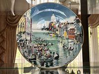 Front view of Royal Doulton Grand Canal plate