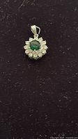 Full view of Swarovski flower pendant charm