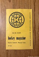 Front cover showing logo, title, price and venue